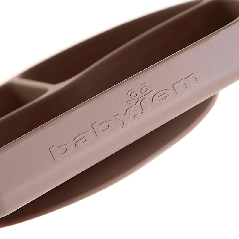 Boşqab Babyjem, 19х17 sm, silikon, 6+ ay, qəhvəyi Boşqab Babyjem, 19х17 sm, silikon, 6+ ay, qəhvəyi