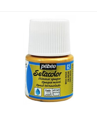 Zərli boya Pebeo parça üçün Setacolor Shimmer Opaque Rich gold 45 ml, qızılı