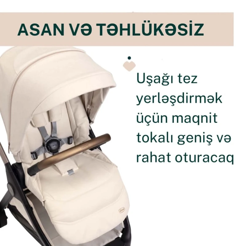 Детская коляска Chicco Bellagio Amber Glow, черная/бежевая, 106x82x55 см, 0+ месяцев