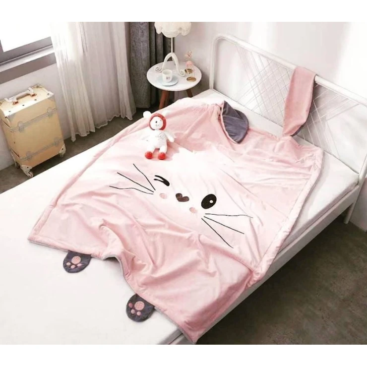 Детское одеяло Casadoro SHA-00001298, 110x160 см, бамбук, розовое/серое Детское одеяло Casadoro SHA-00001298, 110x160 см, бамбук, розовое/серое