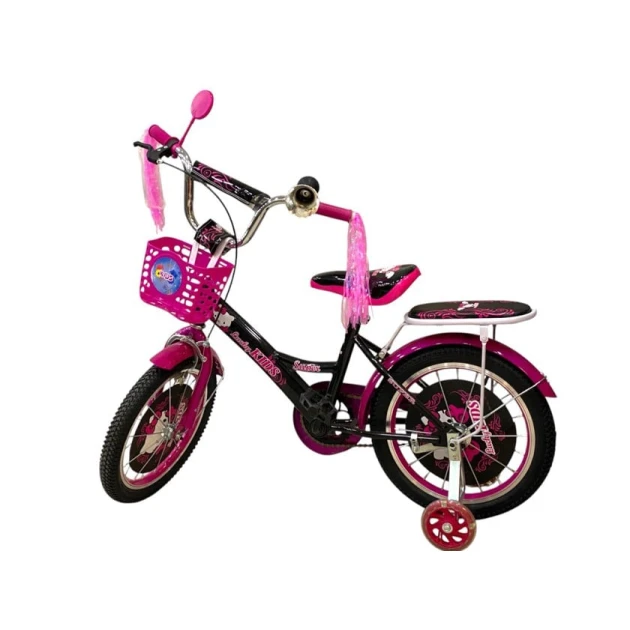 Детский велосипед Lucky Kids Hello Kitty, черный/розовый