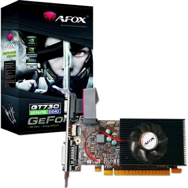 Видеокарта AFOX Geforce GT730 4 GB DDR3 (AF730-4096D3L6) Видеокарта AFOX Geforce GT730 4 GB DDR3 (AF730-4096D3L6)