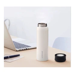 Термос Uzspace 4075, сталь/силикон, белый, 480 мл, 22х6 см