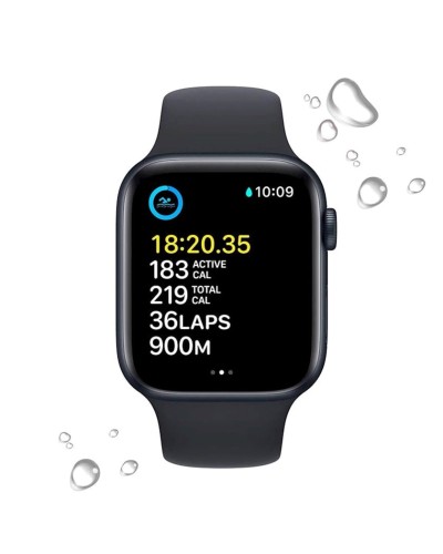 Ağıllı saat Apple Watch SE 2 2022 GPS 44mm Midnight Aluminium Case with Midnight Sport Band Regular (MNTG3LL\A)