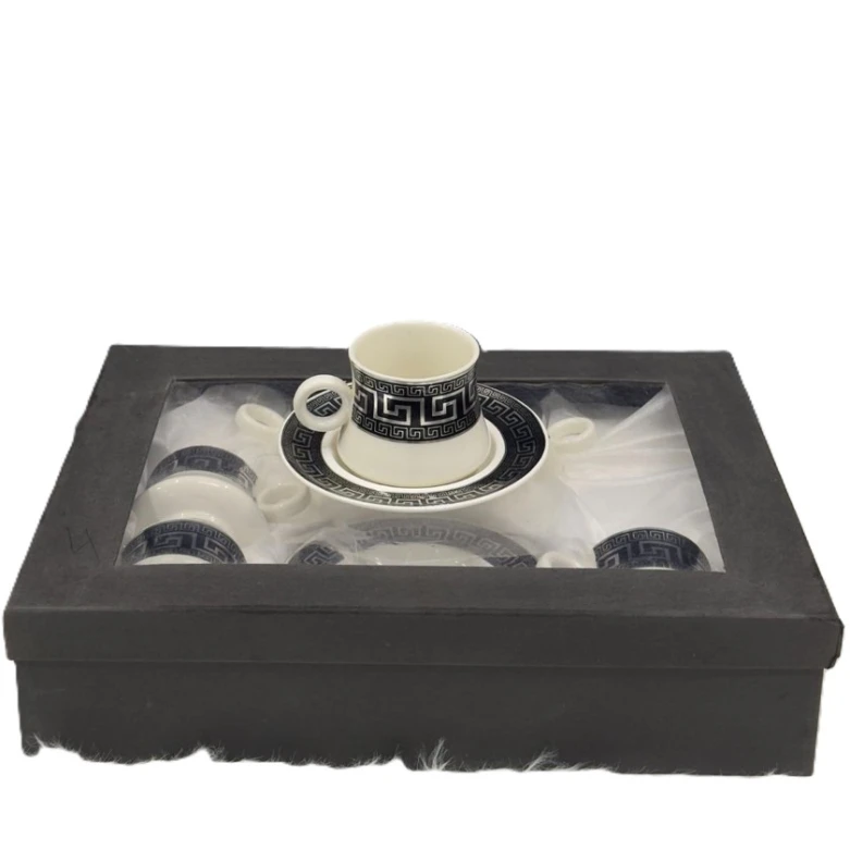 Кофейный сервиз Yağmur SHA-00003400, разноцветный, 6 чашек, 6 блюдец Кофейный сервиз Yağmur SHA-00003400, разноцветный, 6 чашек, 6 блюдец