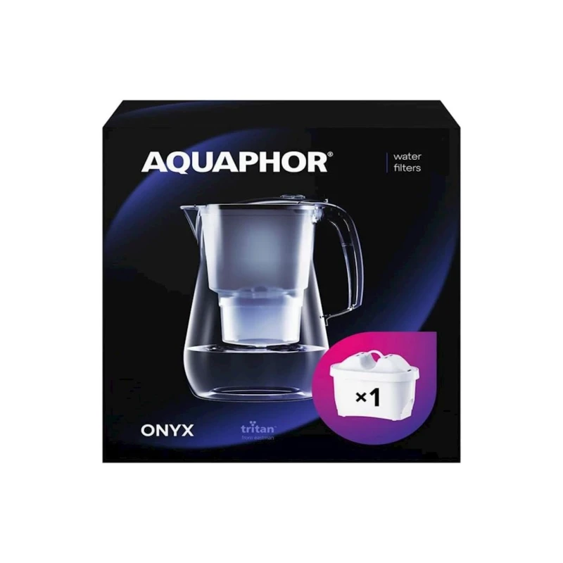 Filtr-səhəng Akvafor Onyx, 4.2 l + kartric Maxfor+, qara/şəffaf Filtr-səhəng Akvafor Onyx, 4.2 l + kartric Maxfor+, qara/şəffaf