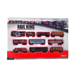 Игровой набор Rail King Q22558819033-8, 3+ лет, пластик, 122x68 см, 13 элементов Игровой набор Rail King Q22558819033-8, 3+ лет, пластик, 122x68 см, 13 элементов
