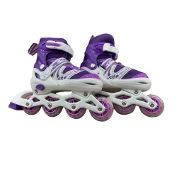 Роликовые коньки Kahn13 L, размер 38-41, фиолетовые/белые