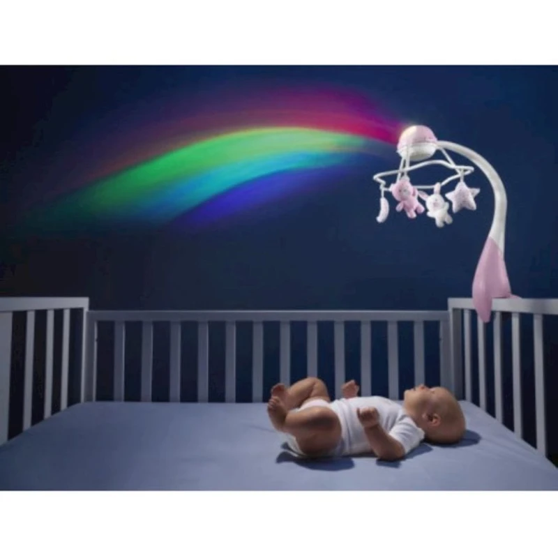 Детский мобиль Chicco Rainbow Cot Mobile, розовый