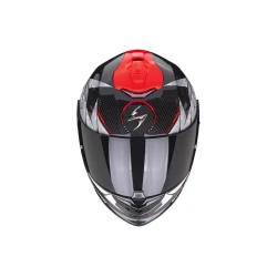 Мотошлем Scorpion EXO-1400 Evo Carbon Air Aranea Black-Neon Red L