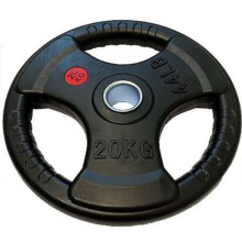 Ştanq diski, 2 x 20 kq, diametri 50 mm, qara, F50 qrifləri üçün, peşəkar model - WS0901