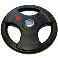 Ştanq diski, 2 x 20 kq, diametri 50 mm, qara, F50 qrifləri üçün, peşəkar model - WS0901