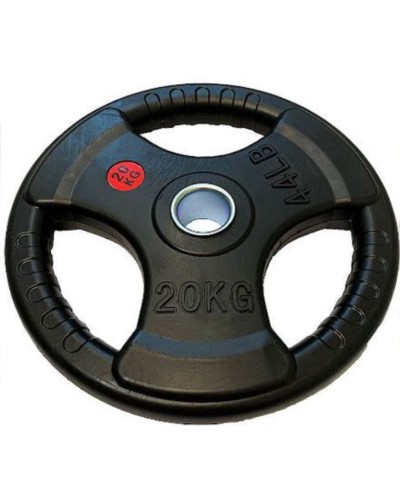 Ştanq diski, 2 x 20 kq, diametri 50 mm, qara, F50 qrifləri üçün, peşəkar model - WS0901