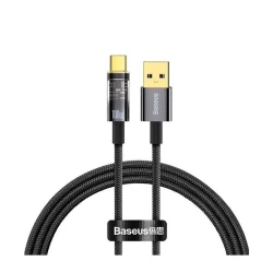 Кабель Baseus Explorer Series Auto Power-Off Fast Charging Data Cable USB to Type-C, Черный