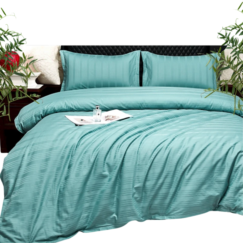 Комплект постельного белья Narlı Exclusive Narlı 000766, пододеяльник 200x220 см, простыня 240x260 см, 2 шт наволочки 50x70 см, двуспальный, люкс сатин, светло голубой