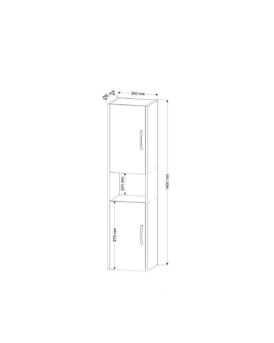 Stellaj Ev Plus Bilion, 140x35x30 sm, LDSP, ağ