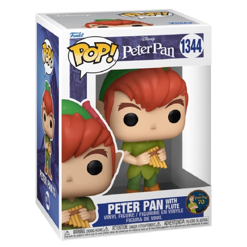 Фигурка Funko POP Disney: Peter Pan 70TH - Peter With Flute, винил, 10 см, 3+ лет