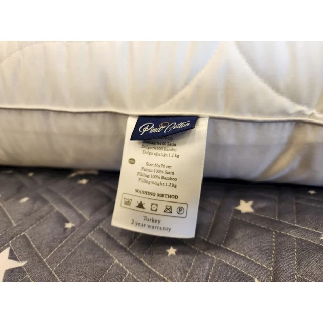 Подушка Pima Cotton SHA-0000107 классическая, 50х70 см, бамбуковое волокно, белый