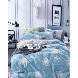 Комплект постельного белья Miss Helin SHA-00006005, пододеяльник 160x220 см (2 шт), простыня 240x260 см, наволочка 50x70 см (2 шт), двуспальный, сатин/хлопок, разноцветный