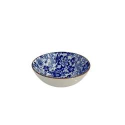 Миска Danny Home, керамика, белая/синяя, 14 см Миска Danny Home, керамика, белая/синяя, 14 см