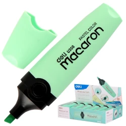 Маркер текстовыделитель Deli Macaron пастельно-зеленый