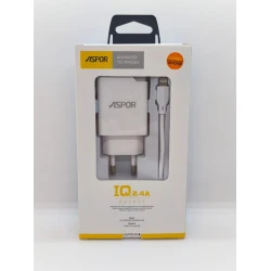 Сетевое зарядное устройство Aspor USB-Lightning Сетевое зарядное устройство Aspor USB-Lightning