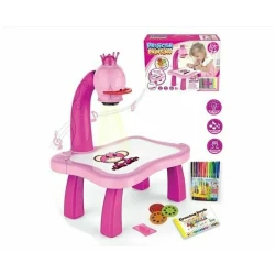 Стол-проектор для рисования YM 6776, пластик, розовый, 21x25x35 см, 3+ лет