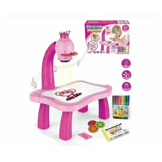 Стол-проектор для рисования YM 6776, пластик, розовый, 21x25x35 см, 3+ лет Стол-проектор для рисования YM 6776, пластик, розовый, 21x25x35 см, 3+ лет