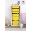 Шкаф для игрушек Pratico I39023, белый/желтый, 30x45.5x109 см
