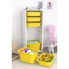 Шкаф для игрушек Pratico I39023, белый/желтый, 30x45.5x109 см Шкаф для игрушек Pratico I39023, белый/желтый, 30x45.5x109 см