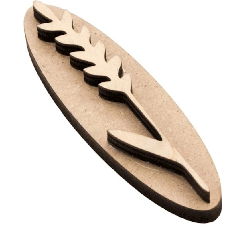 Штамп Rosa №17, Ботаника, МДФ/фанера, 2х10 см