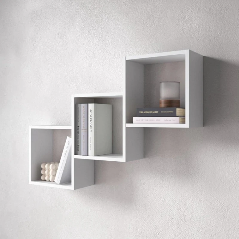 Полка настенная Art Mebel 84, ламинат, 66х96х18 см, белая Полка настенная Art Mebel 84, ламинат, 66х96х18 см, белая