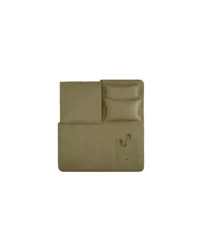 Yataq dəsti Yataş Plain, yorğan üzü 200x220 sm, mələfə 160x200 sm, yastıq üzü 50x70 sm (2 əd), ikinəfərlik, pambıq, yaşıl