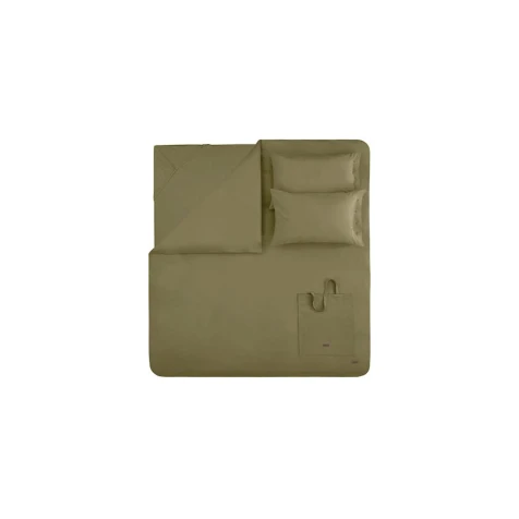 Комплект постельного белья Yataş Plain, пододеяльник 200х220 см, простыня 160x200 см, наволочка 50х70 см (2 шт), двуспальный, хлопок, зеленый Комплект постельного белья Yataş Plain, пододеяльник 200х220 см, простыня 160x200 см, наволочка 50х70 см (2 шт), двуспальный, хлопок, зеленый