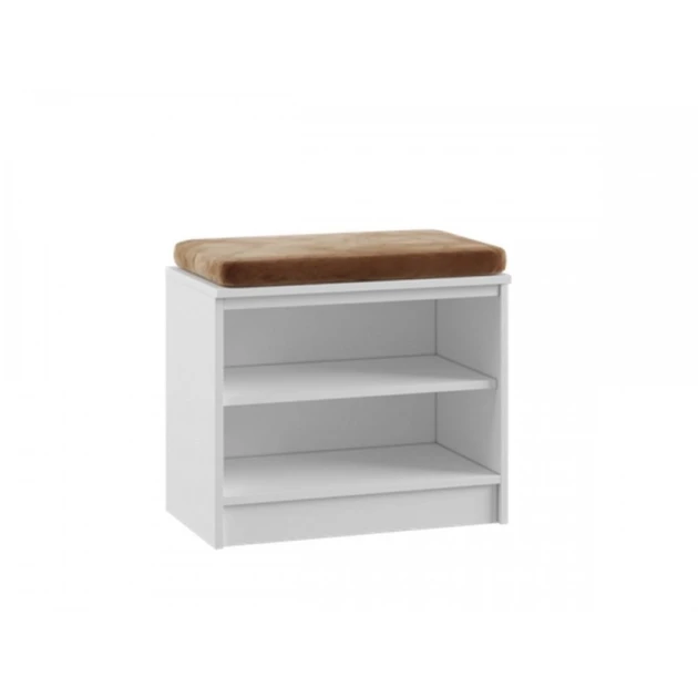 Ayaqqabı üçün tumba Art Mebel 5, laminat, ağ, 45x60x30 sm Ayaqqabı üçün tumba Art Mebel 5, laminat, ağ, 45x60x30 sm