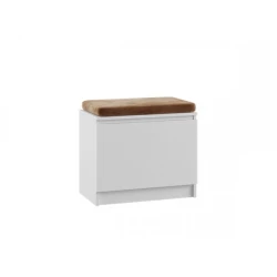 Тумба для обуви Art Mebel 5, ламинат, белая, 45х60х30 см Тумба для обуви Art Mebel 5, ламинат, белая, 45х60х30 см