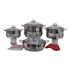 Qazan dəsti Anadolu Cookware SF-155, paslanmayan polad, gümüşü, 8 əşya