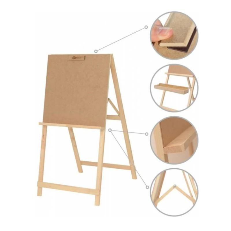 Мольберт стационарный Rosa Studio хлопушка односторонняя сосна 60х85х115 см в упаковке Мольберт стационарный Rosa Studio хлопушка односторонняя сосна 60х85х115 см в упаковке