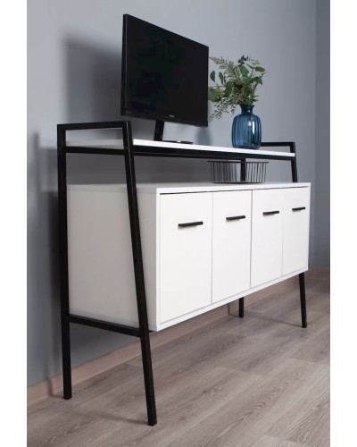 TV üçün tumba 90x39x124 sm, LDSP, ağ