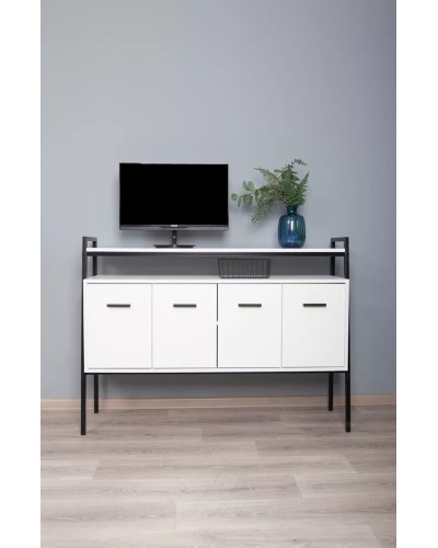 TV üçün tumba 90x39x124 sm, LDSP, ağ