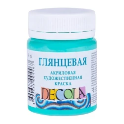 Акриловая краска Decola глянцевая, мятный, 50 мл