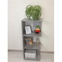 Стеллаж 3563_StellajSimpleGrey 113x46x32 см, ЛДСП, серый Стеллаж 3563_StellajSimpleGrey 113x46x32 см, ЛДСП, серый