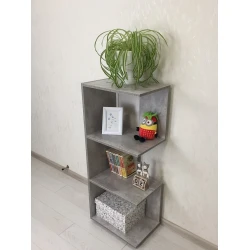 Стеллаж 3563_StellajSimpleGrey 113x46x32 см, ЛДСП, серый Стеллаж 3563_StellajSimpleGrey 113x46x32 см, ЛДСП, серый