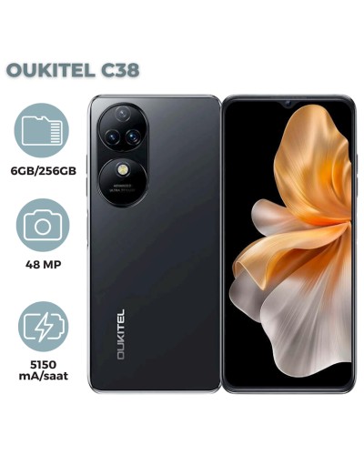 Smartfon Oukitel C38 6GB/256GB Black (6931940742900)