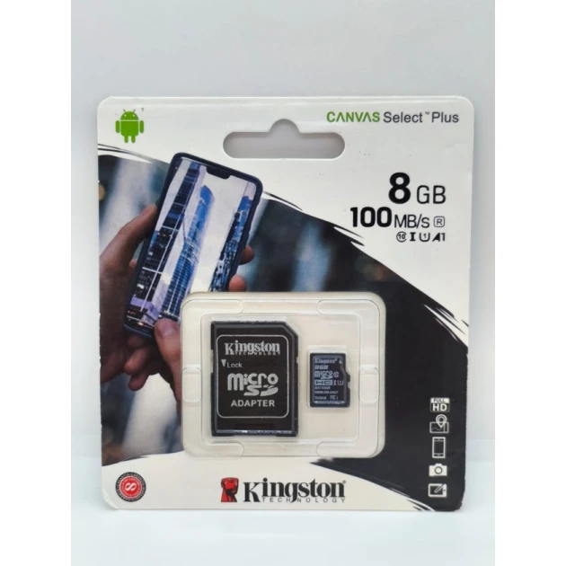Yaddaş kartı Kingston Canvas Select Plus 8GB microSDHC
