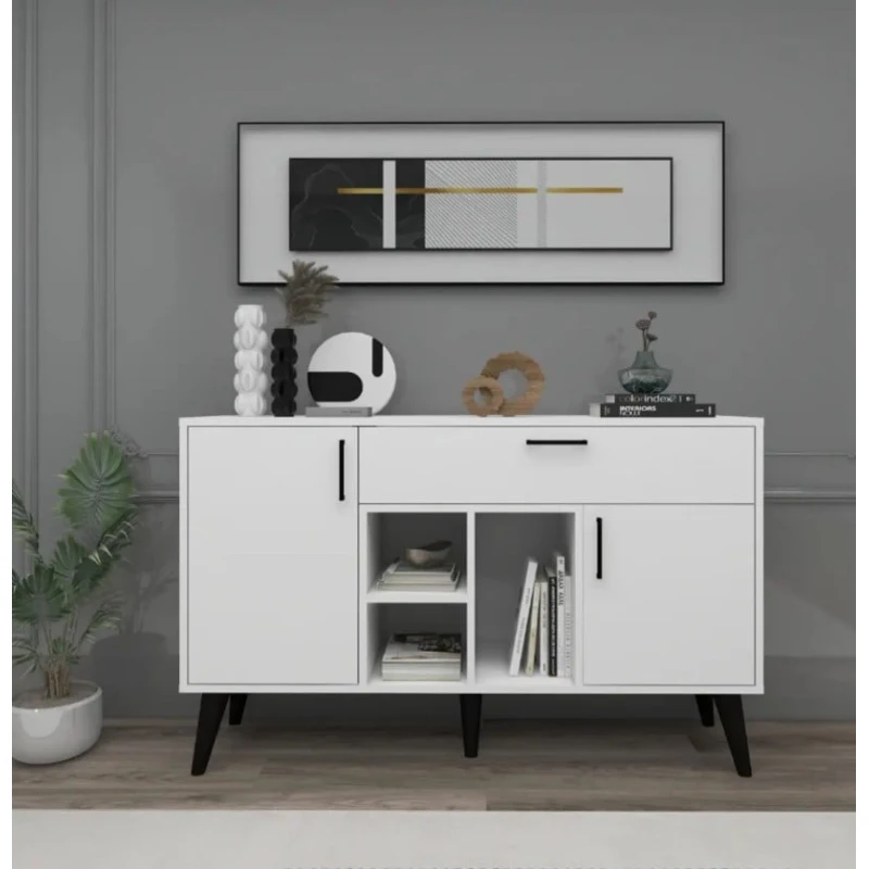 Комод Ev Plus Tino, ЛДСП, 135x40x83 см, белый