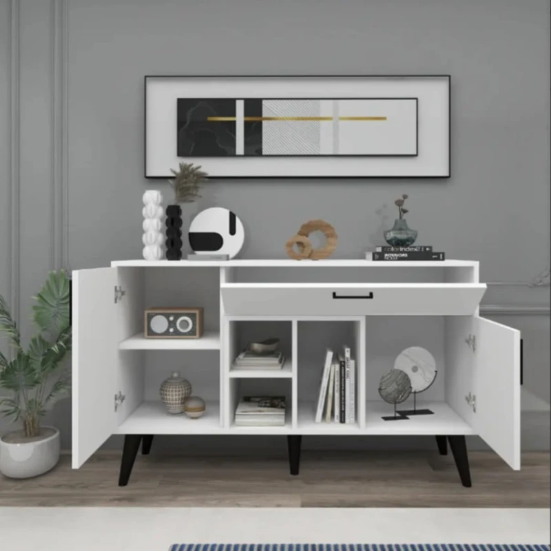 Комод Ev Plus Tino, ЛДСП, 135x40x83 см, белый