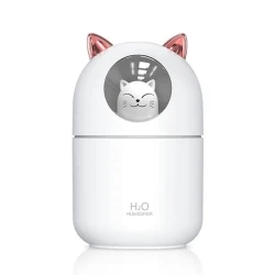 Avtomobil hava nəmləndirici Havalı Cat-19 Cute Cat Night Lamp and Humidifier White