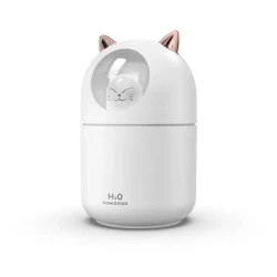 Avtomobil hava nəmləndirici Havalı Cat-19 Cute Cat Night Lamp and Humidifier White