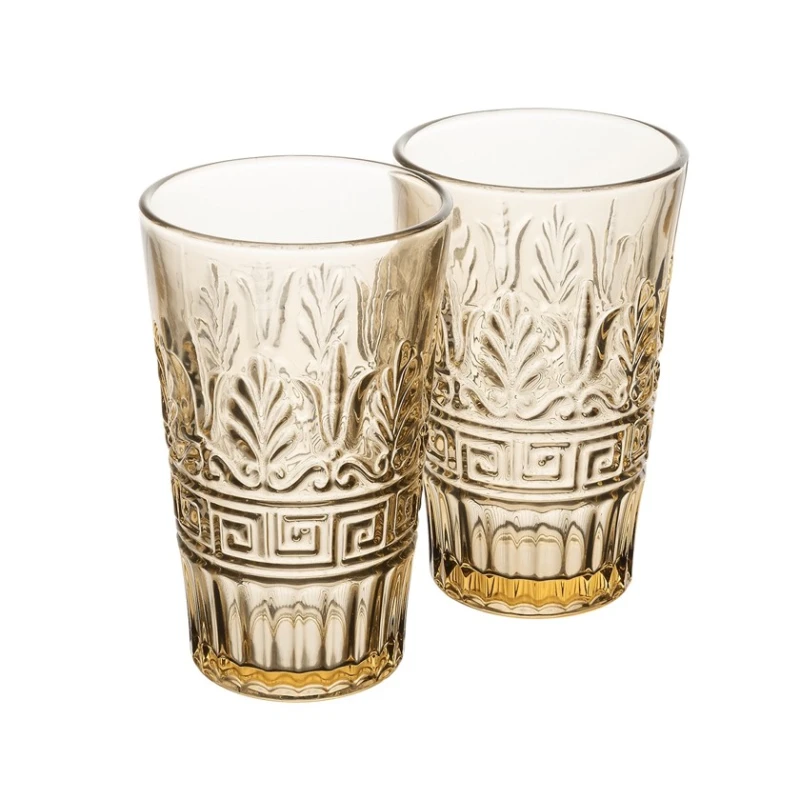 Набор стаканов Gipfel Attica 51388, 2 шт, 300 мл, стекло, бежевый Набор стаканов Gipfel Attica 51388, 2 шт, 300 мл, стекло, бежевый